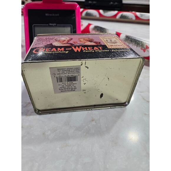 Vintage 1994 Nabisco Bristol Ware Tin Metal Cream of Wheat 5.5" x 3.75" x 3.25" - Picture 7 of 8